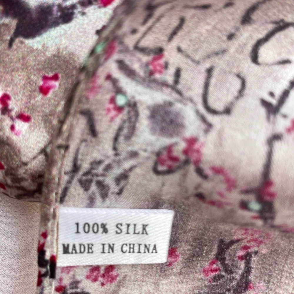 silk scarf Cherry Blossom Art hand painted scarf